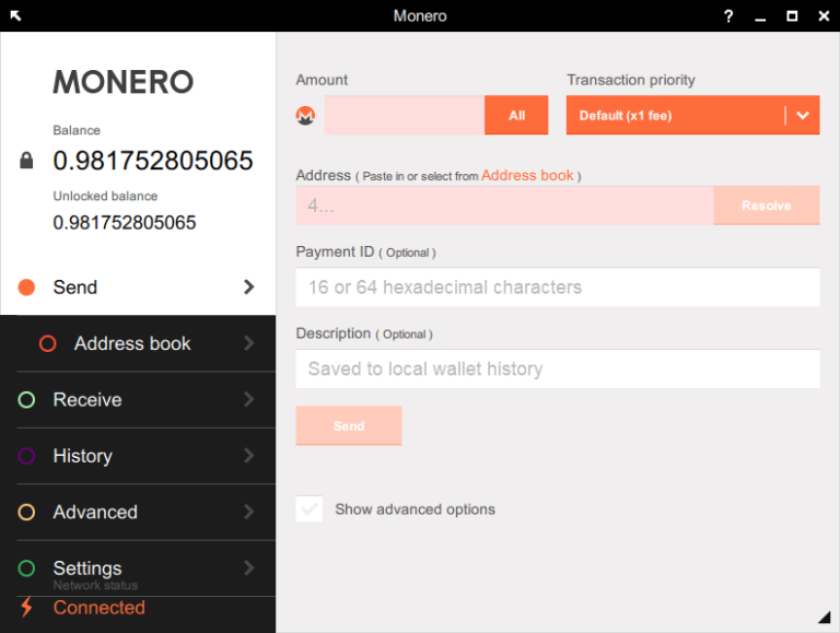 coincheck monero wallet address